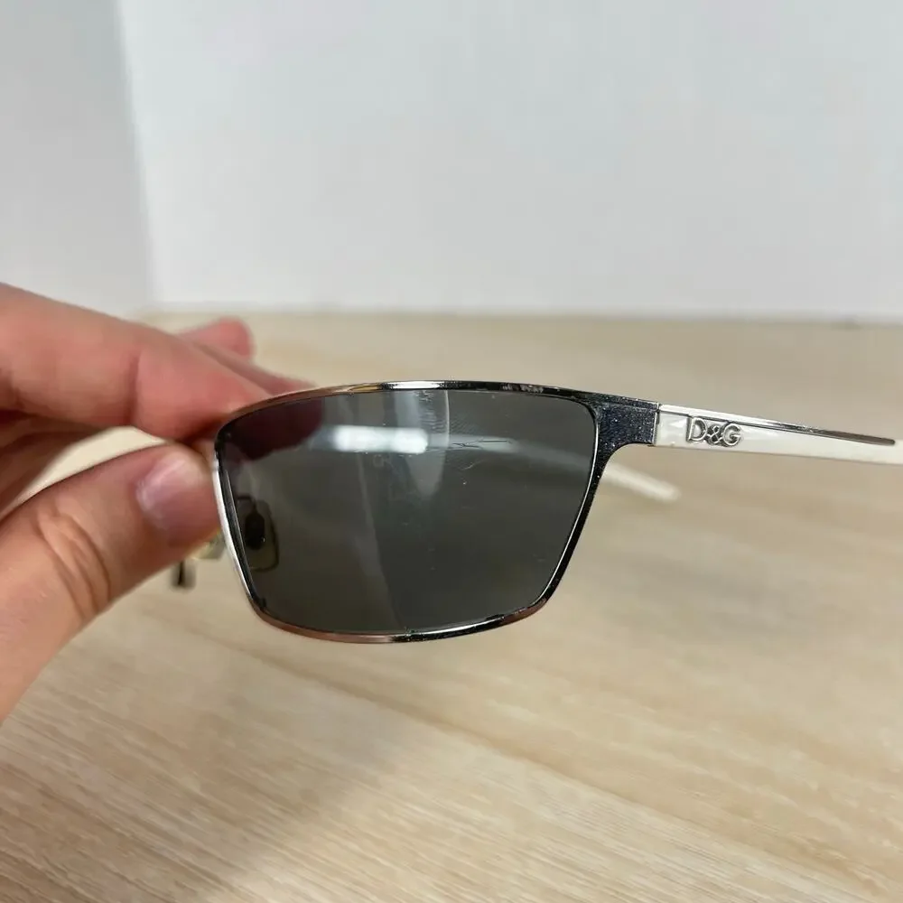 Dolce & Gabbana D&G 2177 602 Sunglasses READ DESC Silver Wrap 64-16-120 Italy